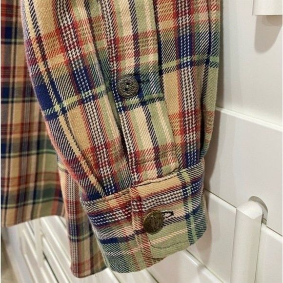 Polo by Ralph Lauren Men's Brown Blue Plaid. Button-down. Large - Picture 3 of 9